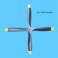 4 Blades CW / CCW Beech Wooden Propeller 14x8  For RC Airplane