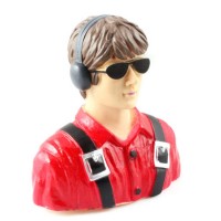 1/6 Scale Pilot Statues/Pilot Portrait Toy L85*W42*H90mm for RC Airplane