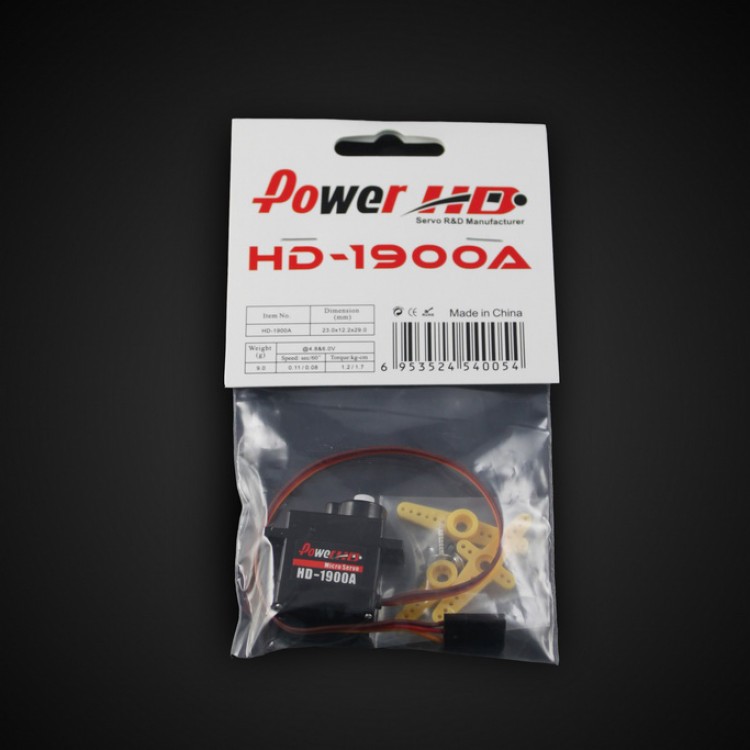 Power HD-1900A 6.0V 1.5KG Analog Servo Plastic Gear