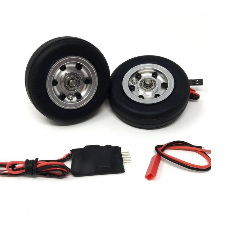 JP Hobby 2pcs Electric Brake 63mm Wheels 5mm axle and Controller 