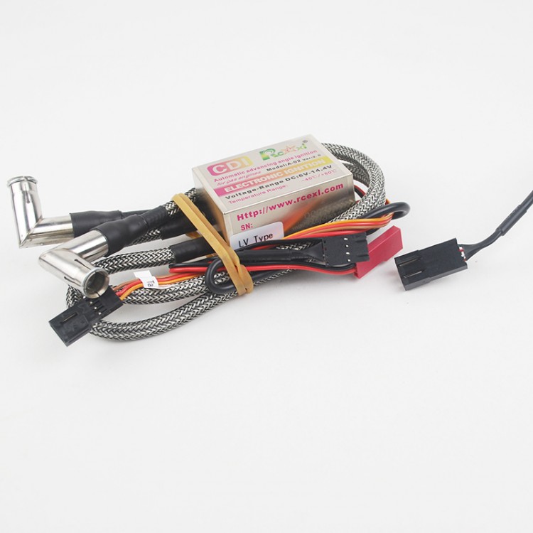 Rcexl LV Type Twin Cylinders CDI Ignition Igniter NGK-ME8 1/4-32 90 Degrees (6V-12V A-02 Series) for V & Line Type Engines